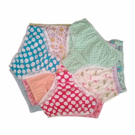Kit 12 Calcinhas Meninas no 100% algodão forradas sortidas