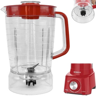 Copo De Liquidificador Mondial L-850 L-900w Cristal Vermelho