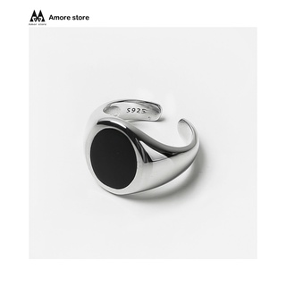 Anel De Abertura Com Anel Neu @ @ Tra E Jóia Preta Retrô