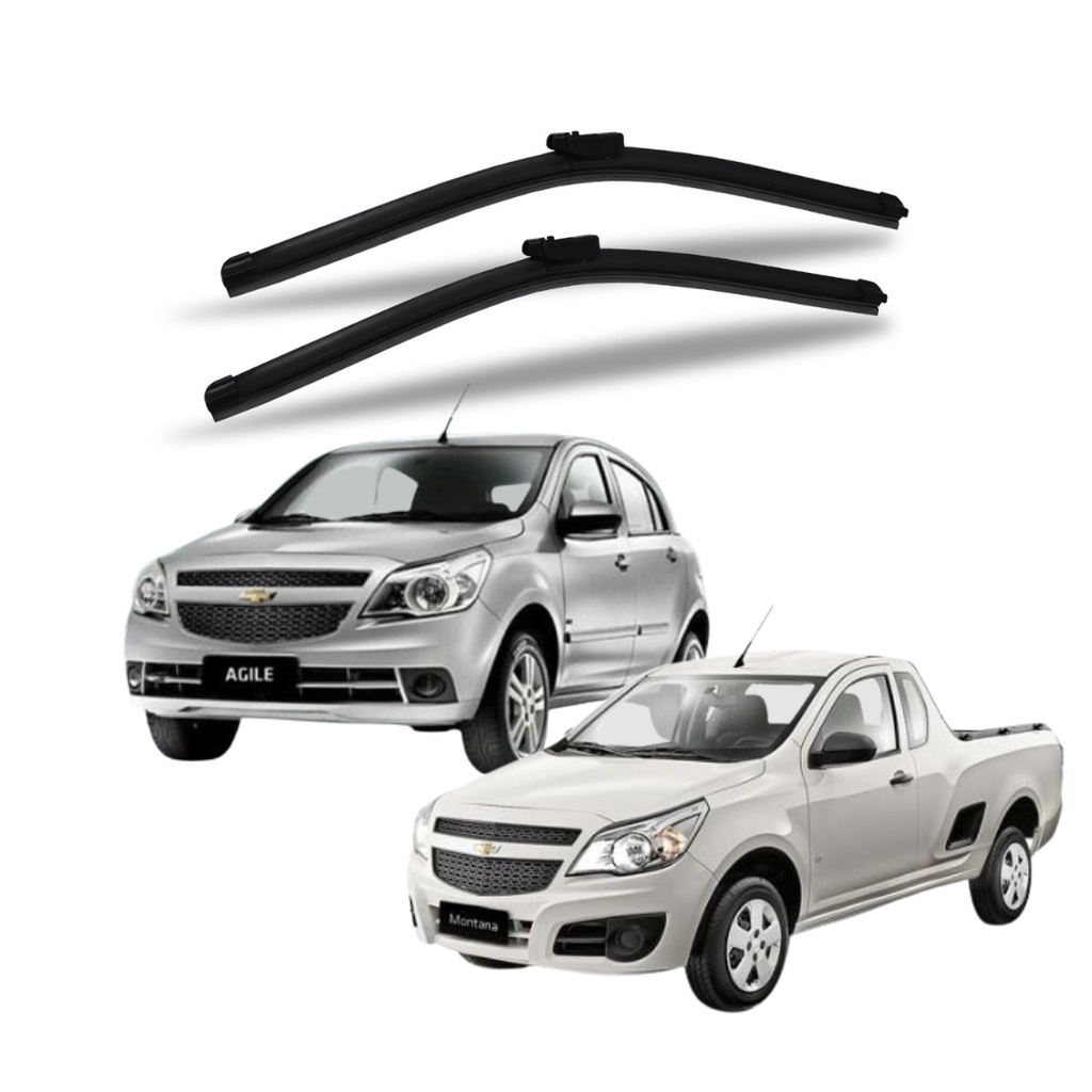 Par Palheta Limpador Parabrisa Chevrolet Agile Montana 2011 2012 2013 2014 2015 2016 2017 2018