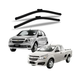 Par Palheta Limpador Parabrisa Chevrolet Agile Montana 2011 2012 2013 2014 2015 2016 2017 2018
