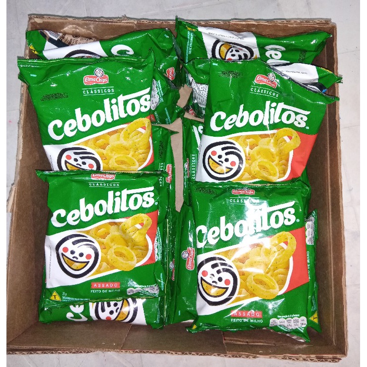 Atacado e Varejo Caixa Salgadinho Cebolitos com 10 Unidades 21g