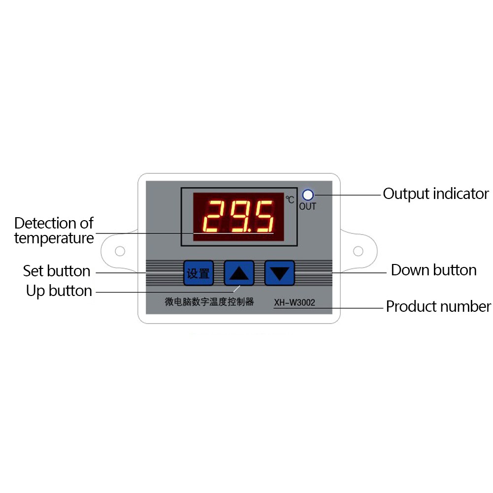 2x 12/24v termostato regulador de temperatura interruptor de sensor 50 110 ℃ 