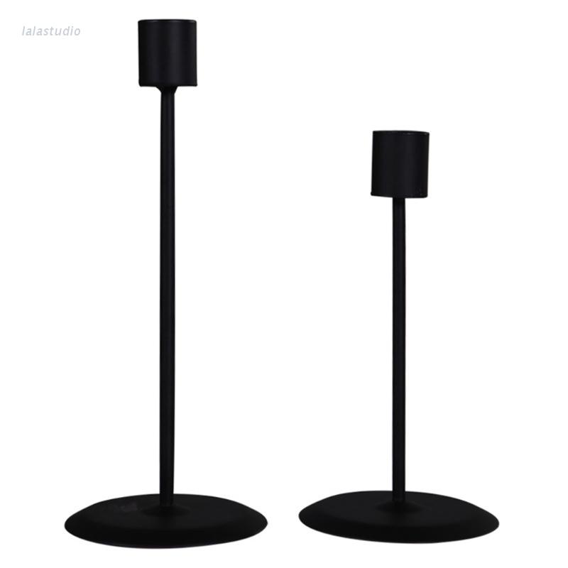 Lal 2 Peças Suporte Metal Preto Retrô Romântico Para Jantar / Estar / Jantar / Candelabra em Oferta na Shopee
