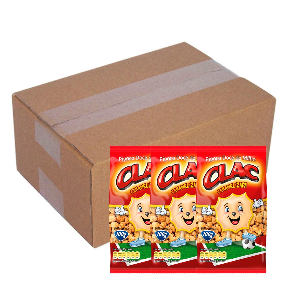 Pipoca Doce Caramelizada 100g c/10 - Clac