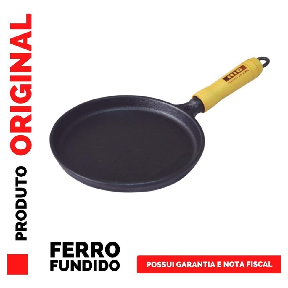 Frigideira P/ Tapioca Oficial Ferro Fundido Panela Mineira