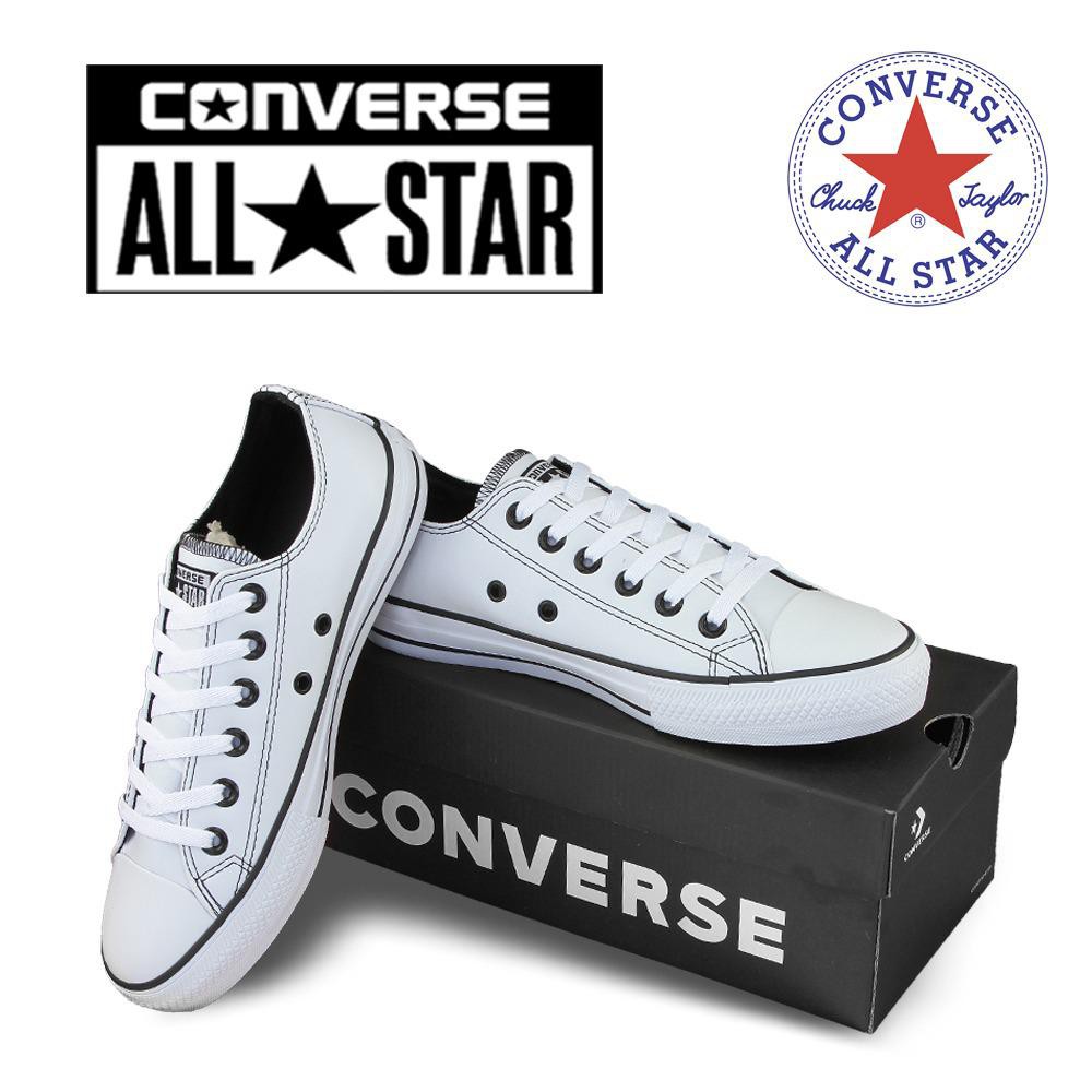 all star cano baixo couro