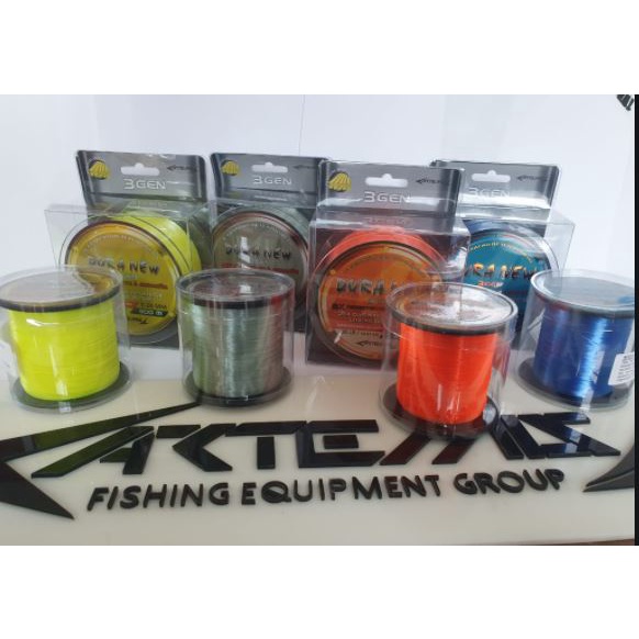 Linha Monofilamento Duranew 300m - BITOLAS FINAS - 0,15 mm / 0,18 mm / 0,20 mm - Verde Amarelo - ARTEMIS DURANIUM