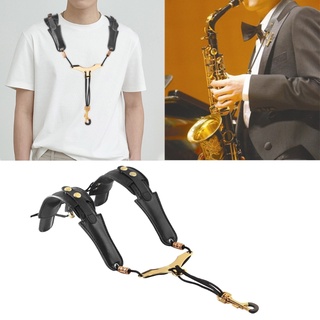Zona Couro Saxofone Correia De Pescoço De Com Alça De Ombro Macia Ajustável Arreios De Sax Profissional Sem Stress Em