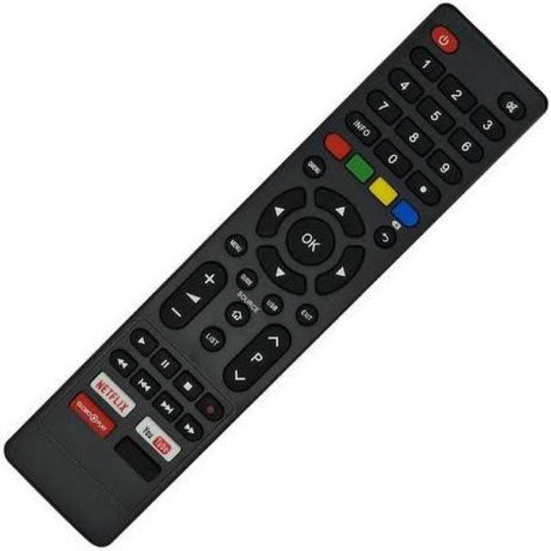 Controle Remoto Smart Tv Philc com Tecla Netflix Globo Play