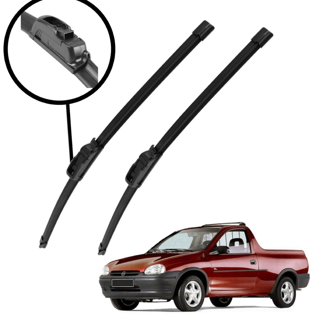 Kit Palheta Silicone Dianteiro Pick-up Corsa 1995 96 97 98 99 2000 01 02 03 04 05 2006 18 Polegadas em Oferta na Shopee