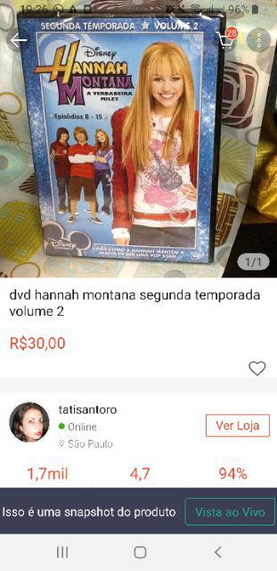 dvd hannah montana segunda temporada volume 2 | Shopee Brasil