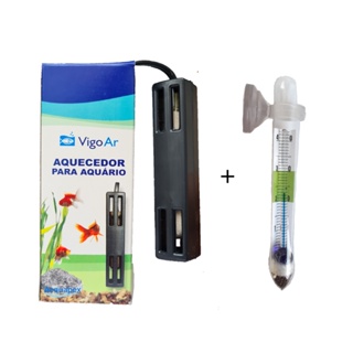 Aquecedor Para Peixe Betta 5W Vigoar + Termometro De Vidro em Oferta na Shopee
