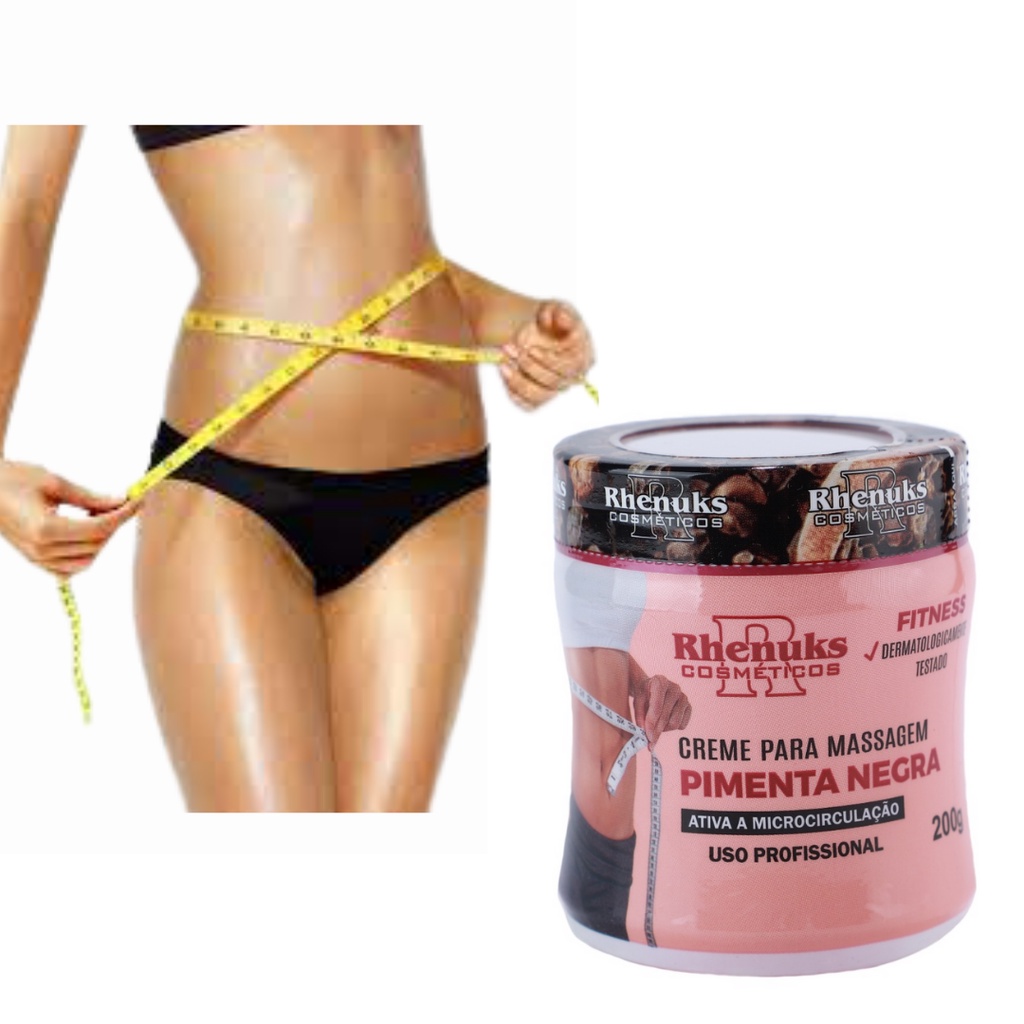Creme Suavizar Estrias e Reduzir Celulite / Gordura Pimenta Negra