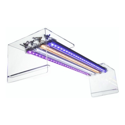 02 LuminÃ¡rias Led AquÃ¡rio Plantado 80cm C/ Suporte AcrÃ­lico