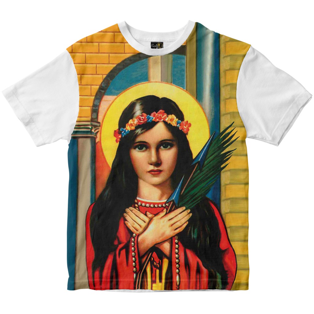 Camiseta Santa Filomena Rainha do Brasil Branca
