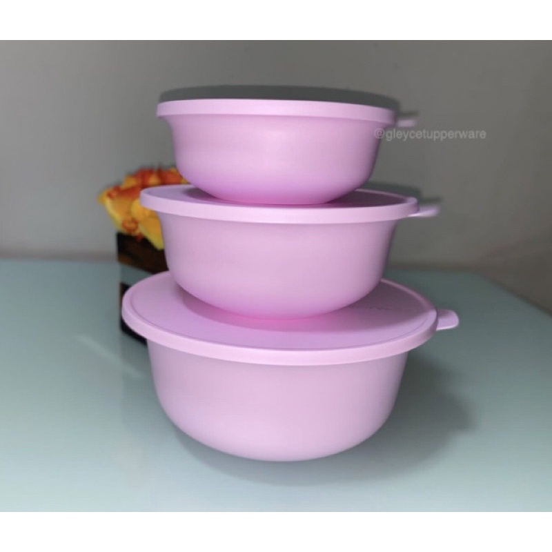 Tupperware PDA Tigelas Aloha Rosa com 3 peças | Shopee Brasil