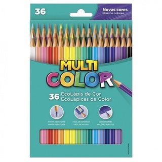 Lápis de Cor 36 Cores Multicolor