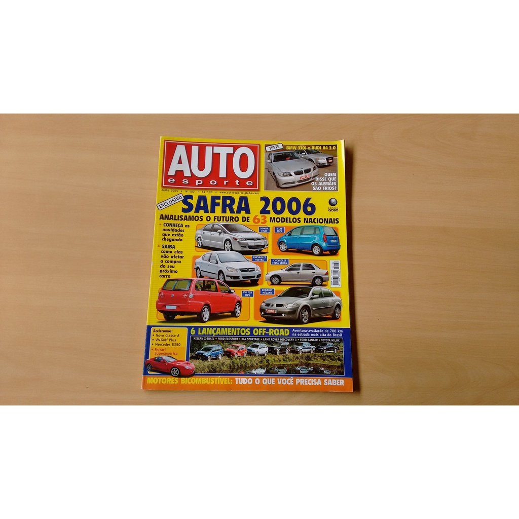 Revista Auto Esporte 482 Audi A4 Bmw Série 3 Golf Plus 807l