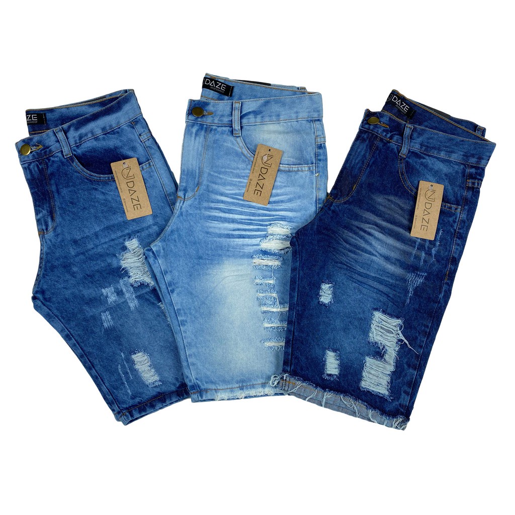 Kit Bermudas Jeans Shopee Brasil