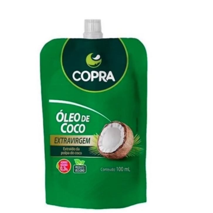 Óleo de Coco Copra Extra virgem Stand Pouch Vegano 100ml