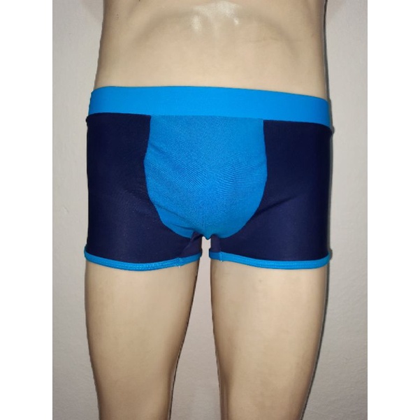 Sunga estilo short azul turquesa e azul marinho