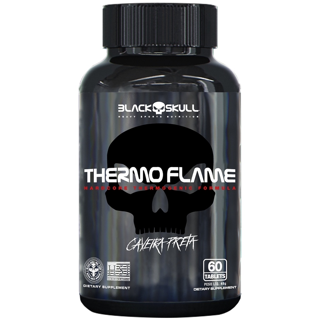 Termogênico Thermo Flame - 60 Tabletes- Blackskull em Oferta na Shopee