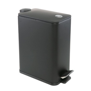 Lixeira 5L com Tampa com Fechamento Suave Modelo Slim Premium Preta/Branca Compacta Cozinh...