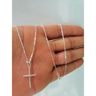 corrente cordão Cartiê 70cm 1.2mm + pingente crucifixo na prata 925 legítima💎⛓