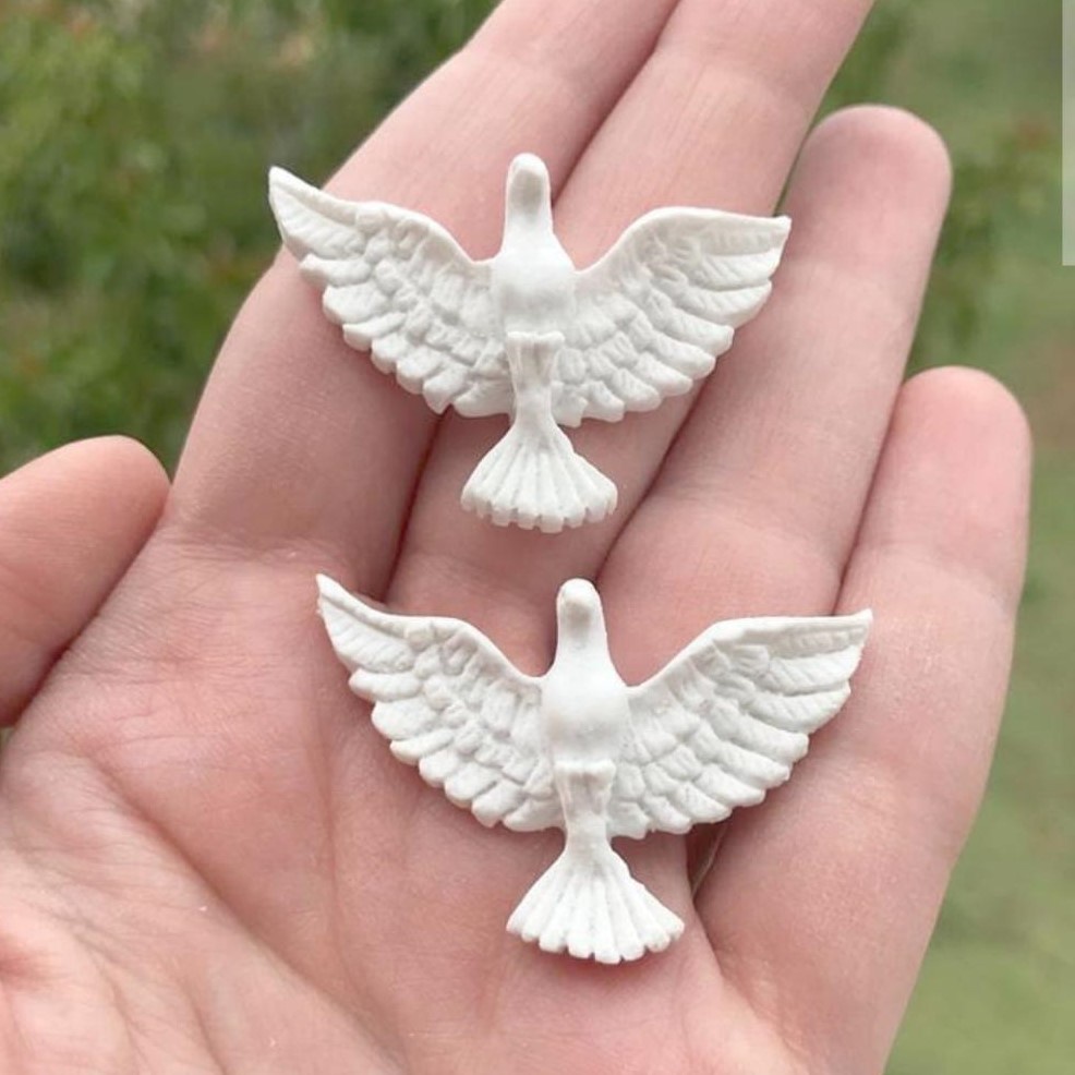 Divino Batizado Espirito Santo Kit 25 Peças Lembrancinha Divininho Pombinha Casamento
