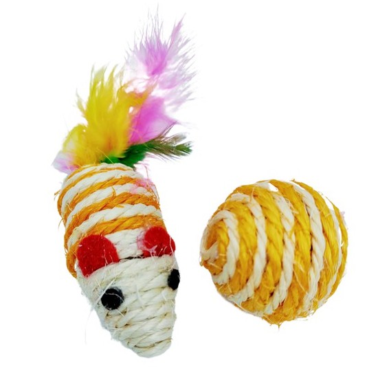 KIT Brinquedo Ratinho + Bolinha Caracol com CatNip - Brinquedo Interativo - Seu gato ficará muito feliz com este brinquedos interativo momento de muita diversão com seu gatinho seja de qualquer idade grande ou pequeno porte - Rato para Gato ou gatos