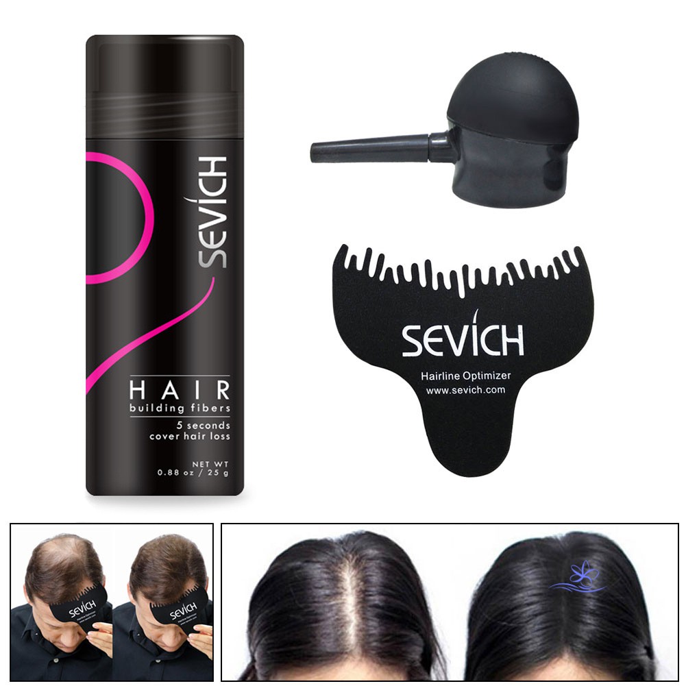 Vv 25g Fibra Capilar Spray Aplicador Bico Bomba Hairline Optimizer Kit Tratamento De Queda De Cabelo My Shopee Brasil