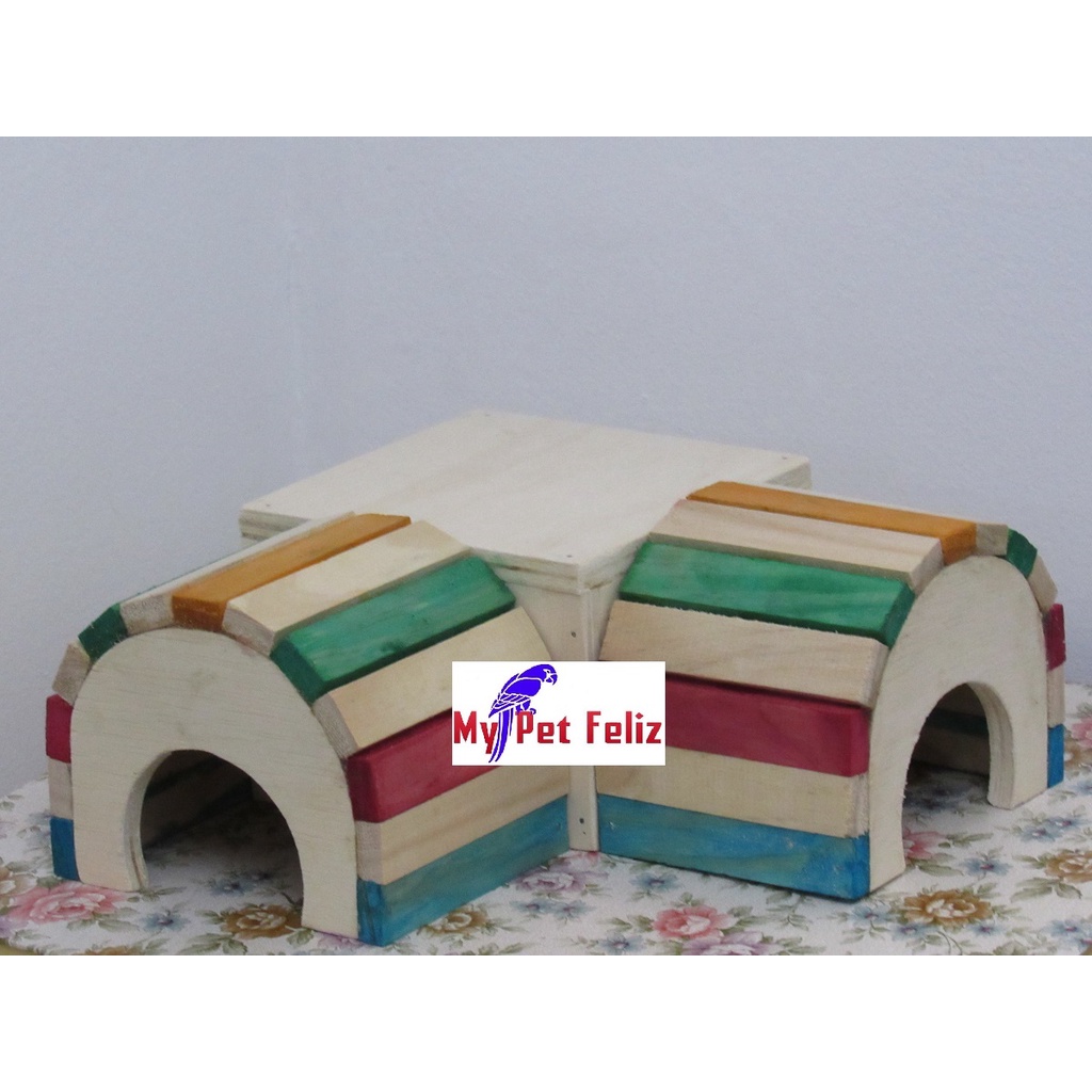 toca para hamster, esquilo da mongólia - casa hamster - brinquedo para hamster - Vila Hamster colorida