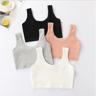 Sutiã De Treinamento Para Meninas Bra Cotton 6-18 Y Girl Top Skin-friendly Lingerie Vest Adolescente Camisole Sports (35-45kg)