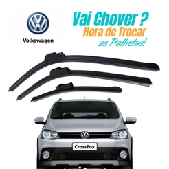 Kit Palheta Limpador Crossfox 2010 2011 2012 Parabrisa Dianteiro + traseiro