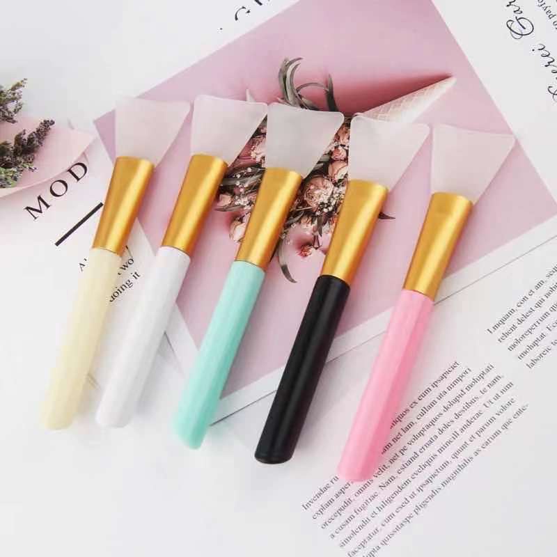 Espatula silicone pincel acessorio aplicar skin care mascara facial creme serum base make cosmetico maquiagem
