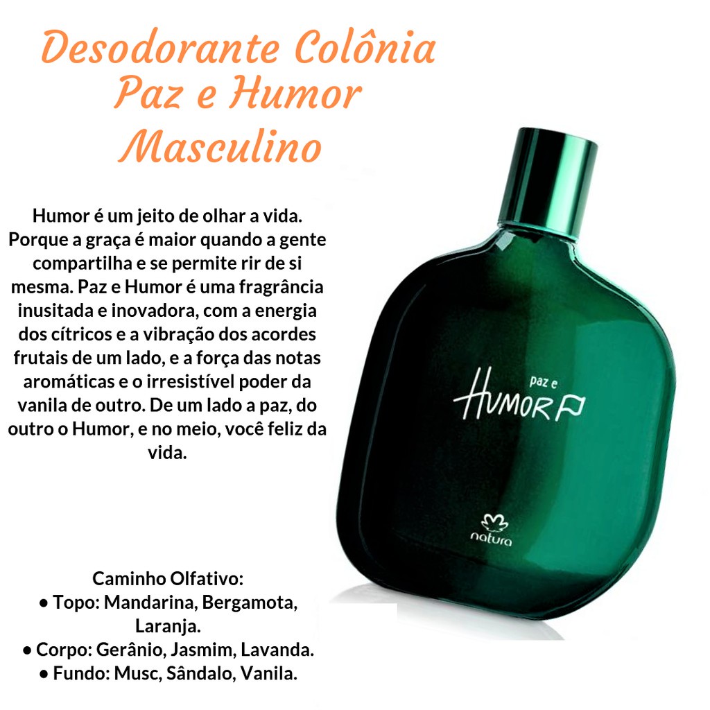 Perfume Paz E Humor Natura Masculino 75 ml | Shopee Brasil