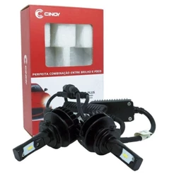 Kit Lampadas Super Led Plus H27 6500K 16W 12V 24V 4400LM