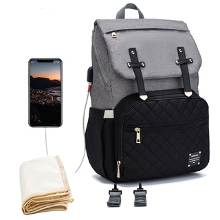 Mochila Maternidade Le queen Original c/Trocador Gancho Usb Feminina
