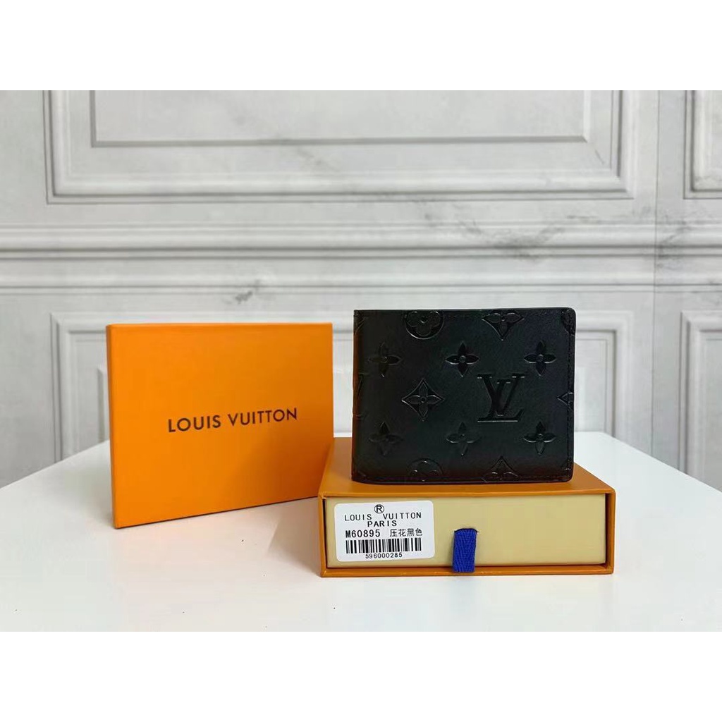 com caixa) 100% Original Louis Vuitton Carteira Luis Monograma