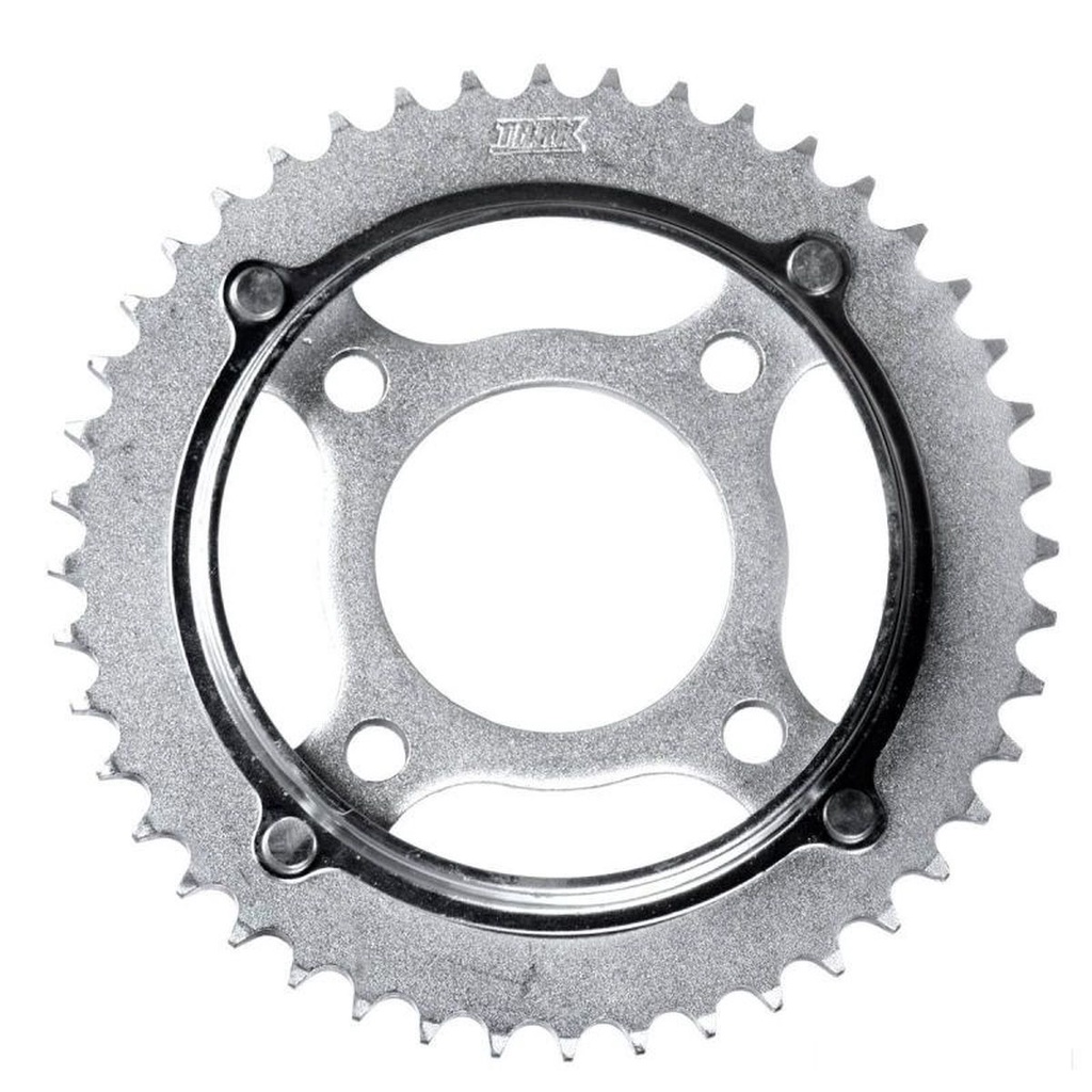 Coroa 38 Dentes CROMADA RDZ 125  RD 135  Pro Tork em Oferta na Shopee