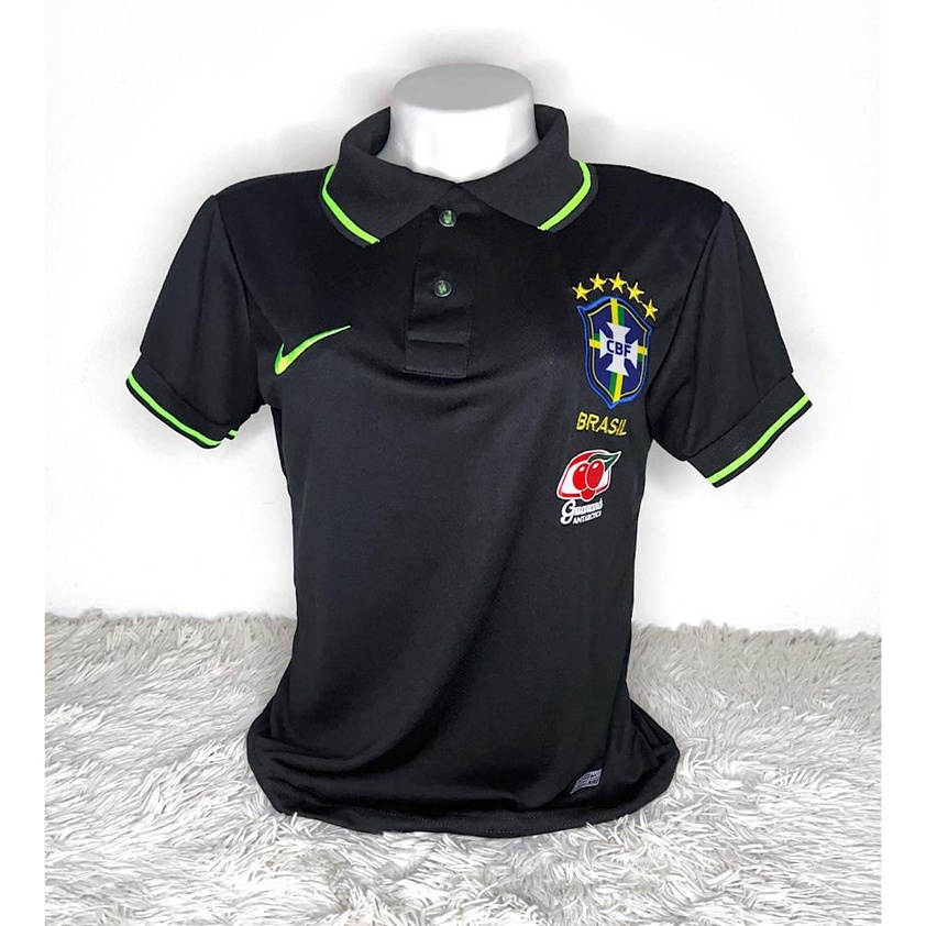 clumsy jog Parcel Camisa Brasil Guaraná Preta Polo Feminina Copa Do Mundo 2022 Pronta  Entrega! | Shopee Brasil