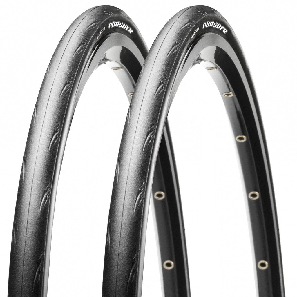 Kit 2 Pneus Maxxis Pursuer 700x28C Dobrável Kevlar Preto