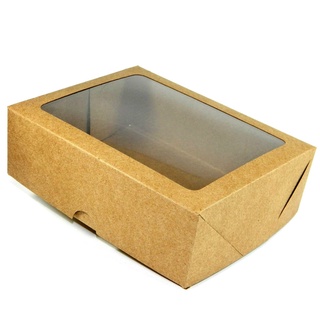 Caixa De Papel Kraft Tampa Com Visor 19x15x6 - 20 Uni