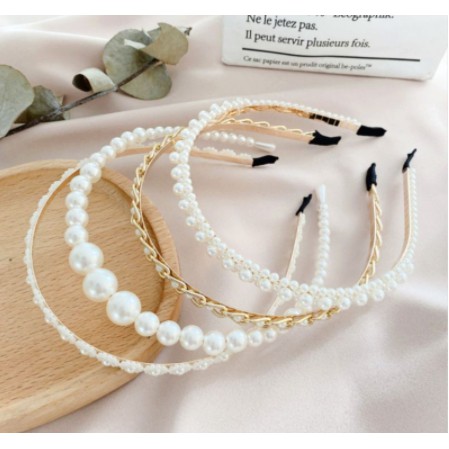Tiara de Pérolas / Arquinho de Perolas - Acessórios femininos de cabelo Arco Luxo Pronta Entrega - Tiara do BBB