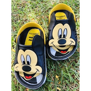 Papete babuche sandália chinelo slide baby bebê calçados para meninos do Mickey