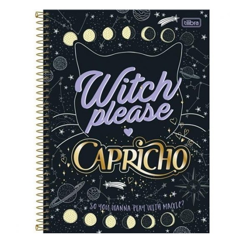 CADERNO UNIVERSITÁRIO 10 MATÉRIAS 200 | Capricho, Sereia, Tropical, Unicórnio, Petit La Creme (Sortido)