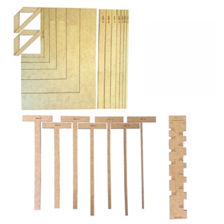 Kit Gabarito Régua Fio Cabelo Esquadros T Cartonagem Wire O Promoção pachwork br em Oferta na Shopee