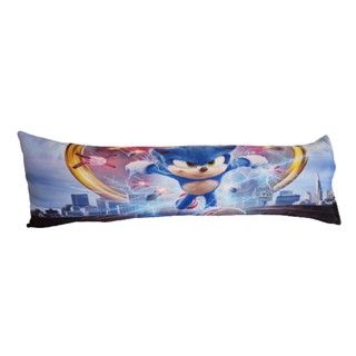 Travesseiro De Corpo Infantil Abraço Sonic Quarto Menino 90 x 30