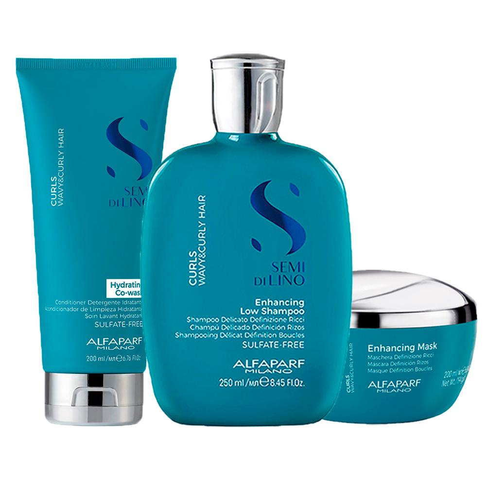 Kit Alfaparf SDL Curls - Sh 250ml + Cond 200ml + Másc 200ml - Beauty